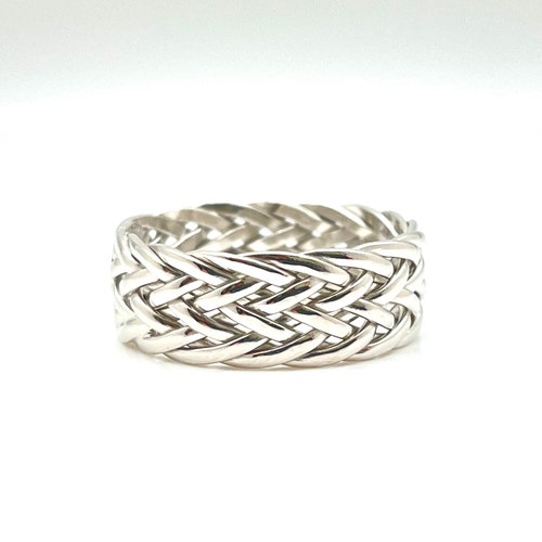 Basket Weave Silver Ring // 925 Sterling Silver // High - Etsy