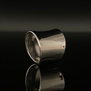 Long Concave Silver Ring  // 925 Sterling Silver // Concave Ring