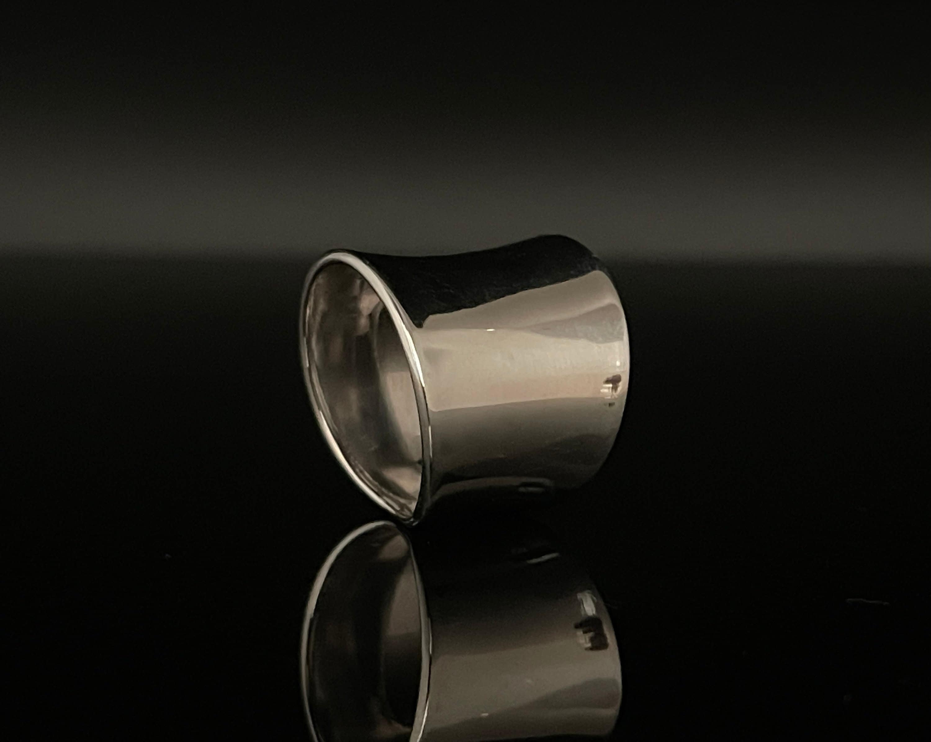 Long Concave Sterling Silver Ring: Minimalist Band - Etsy