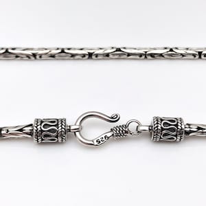 Byzantine Chain Bracelet // 2.5mm Width // Classic Byzantine Bracelet // Bali Bracelet // 925 Sterling Silver // 7.5 to 9 Inches