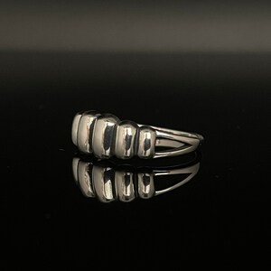 Sterling Silver Domes Ring: High Polish, Nickel Free