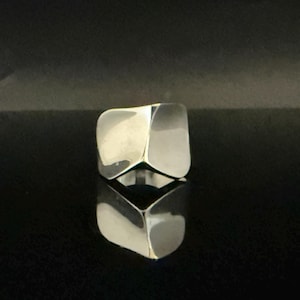 Heavy Geometric Statement Ring // Size 6 to 9 // Dimensional Silver Ring // Chunky Silver Ring // 925 Sterling Silver