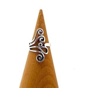 Swirls Ring Sterling Silber : Größen 5 bis 10