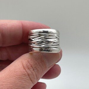 Electroform 925 Sterling Silver Statement Ring: Oxidized Finish
