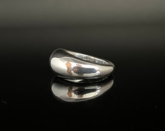 925 Sterling Silver Dome Ring: High Polish, Lightweight