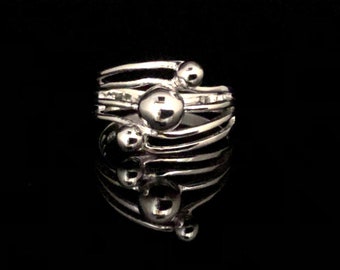 Silver Ball Ring // Sterling Silver // Sterling Ball Ring // Silver Balls Ring