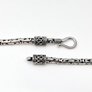 Byzantine Chain // 925 Sterling Silver // Medium Weight Bali Byzantine Chain // 2.5mm Bali Byzantine Chain // All Lengths image 2