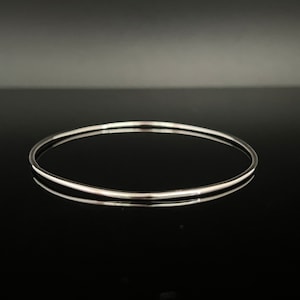 Thin Silver Bangle - 925 Sterling Silver-- Silver Bangles