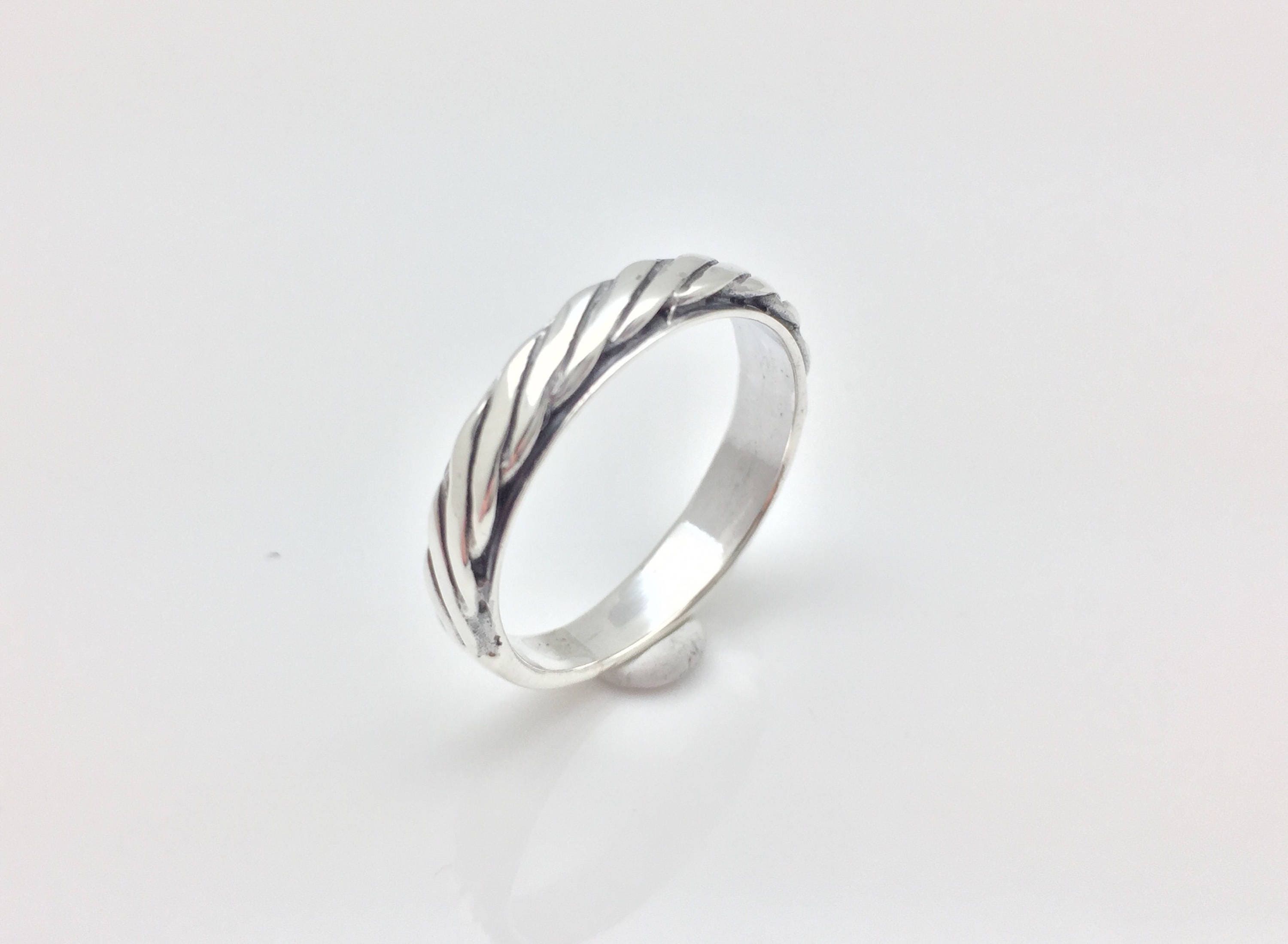 Rope Band Sterling Silver Ring: Polished Nickel-free 5mm - Etsy