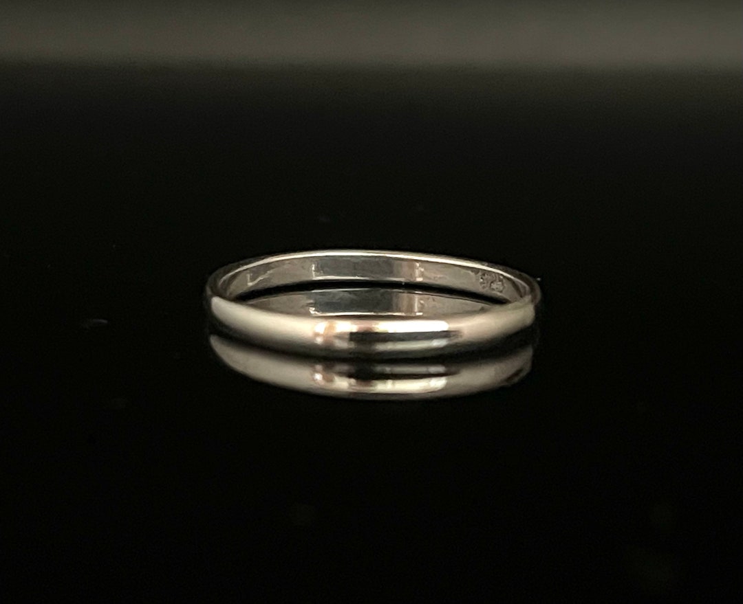 2mm Silver Band Ring // 925 Sterling Silver // Thin Silver Band Ring Etsy