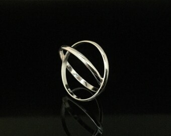 Criss Cross Silver Ring // 925 Sterling Silver // Sterling X Ring // Silver Criss Cross Ring // Sizes 6-9