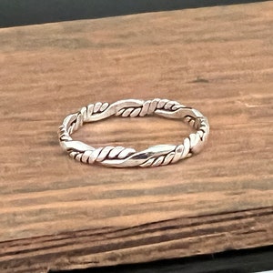 Thin Braided Silver Ring // 925 Sterling Silver // Braided Silver Ring // Handcrafted