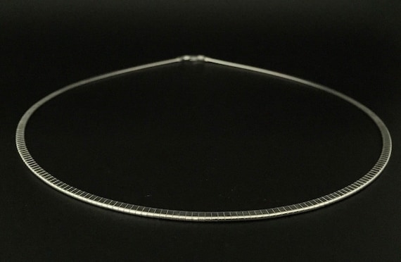 Buy 6mm Domed Sterling Silver Plated Omega Necklace Chain, Silver Plated Omega  Chain, 16 Inch Silver Omega Choker Chain With Lobster Clasp Online in India  - Etsy