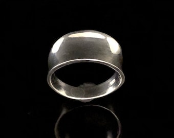 Concave Silver Ring // Simple Silver Ring // Sterling Silver Ring