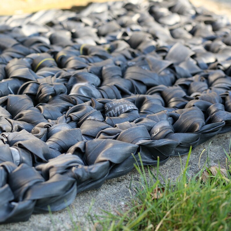 Ecofriendly Kitchen Mat Crocheted Bike Tube Rug Christmas Etsy