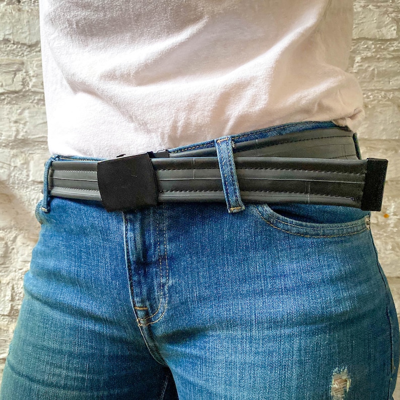Bike Gift Eco-friendly Stylish Recycled Fashion Upcycled Inner Tube Belt Unisex Belt Waterproof Bike Tube Belt