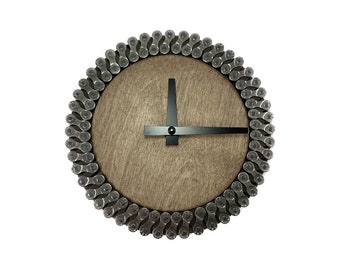 Wood and Bike Chain clock, 100% upcycled, Clock, Wood and Metal, Bike clock, Wall clock, Sustainable Home Goods, Repurposed Bike Chain