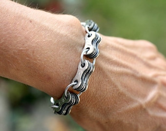 Bicycle Chain Link Bracelet Handmade Jewelry From Bike Parts