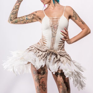 Jupe plume blanche hot sale