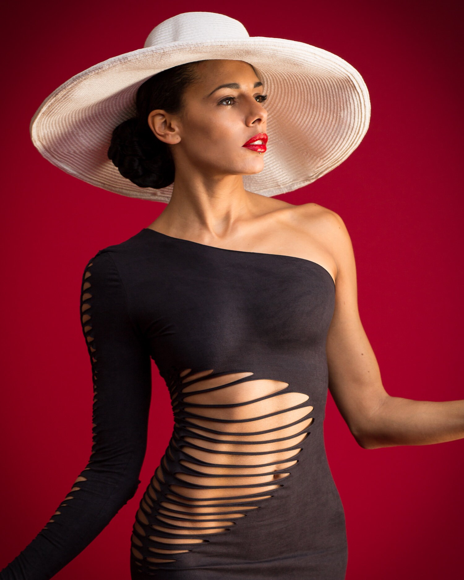 Asymmetric Cut-out Bodycon Dress  Handmade Party Dress, Sexy Evening Wear,  Club & Cocktail Outfit SOLEILINA - Etsy
