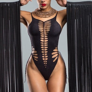 Sexy bodysuit cut out and braided, EIRÉNÉ, Festival, Burning Man, Rave, beach, pole