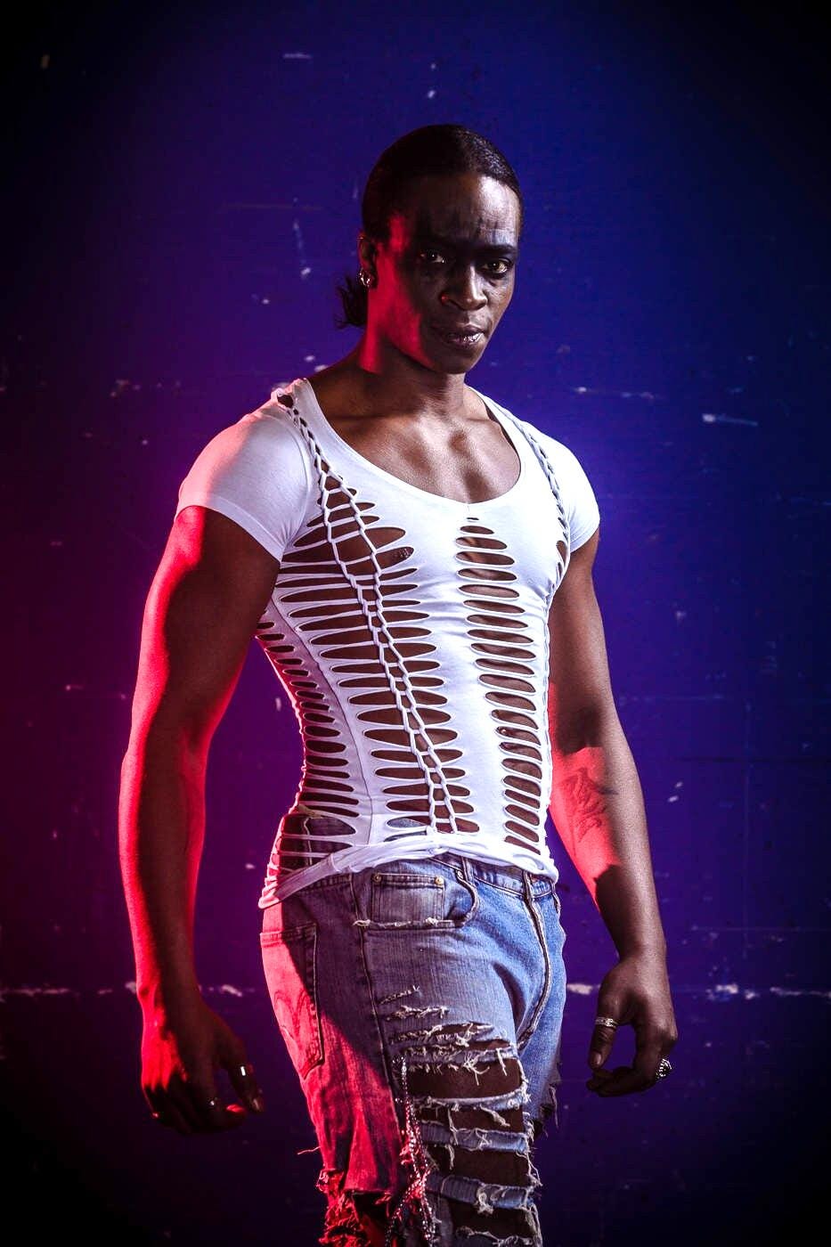 T-shirt Slim Sexy for Men Cut Out and Braided, OURANOS - Etsy