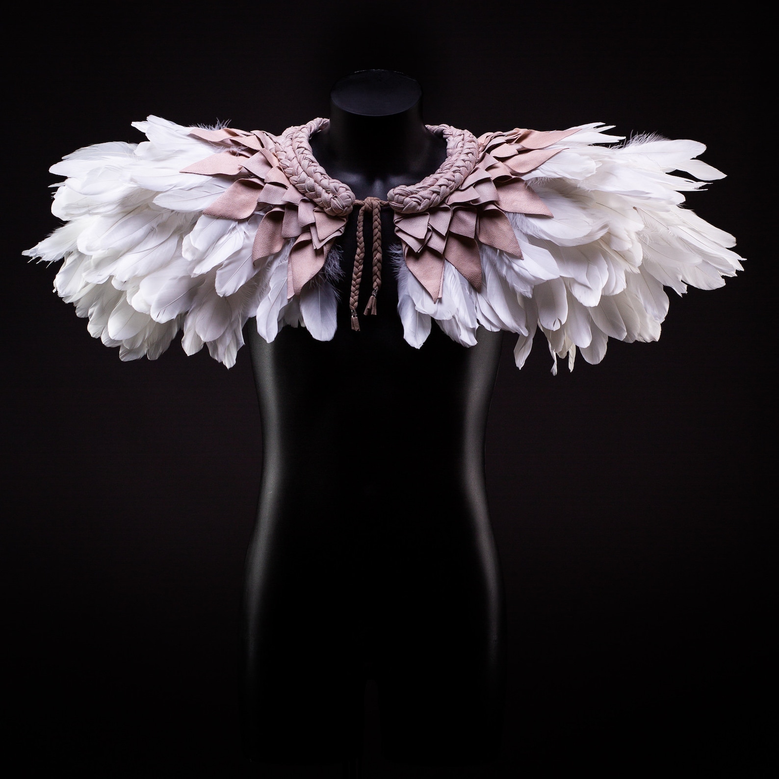 Feathered Shoulder Pad Costume Festival Burning Man Etsy