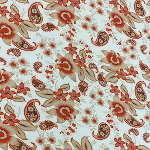 Paisley Rayon Staple Fabric, Printed Rayon, Rayon by the Yard, Fabric Yardage, Wide goods