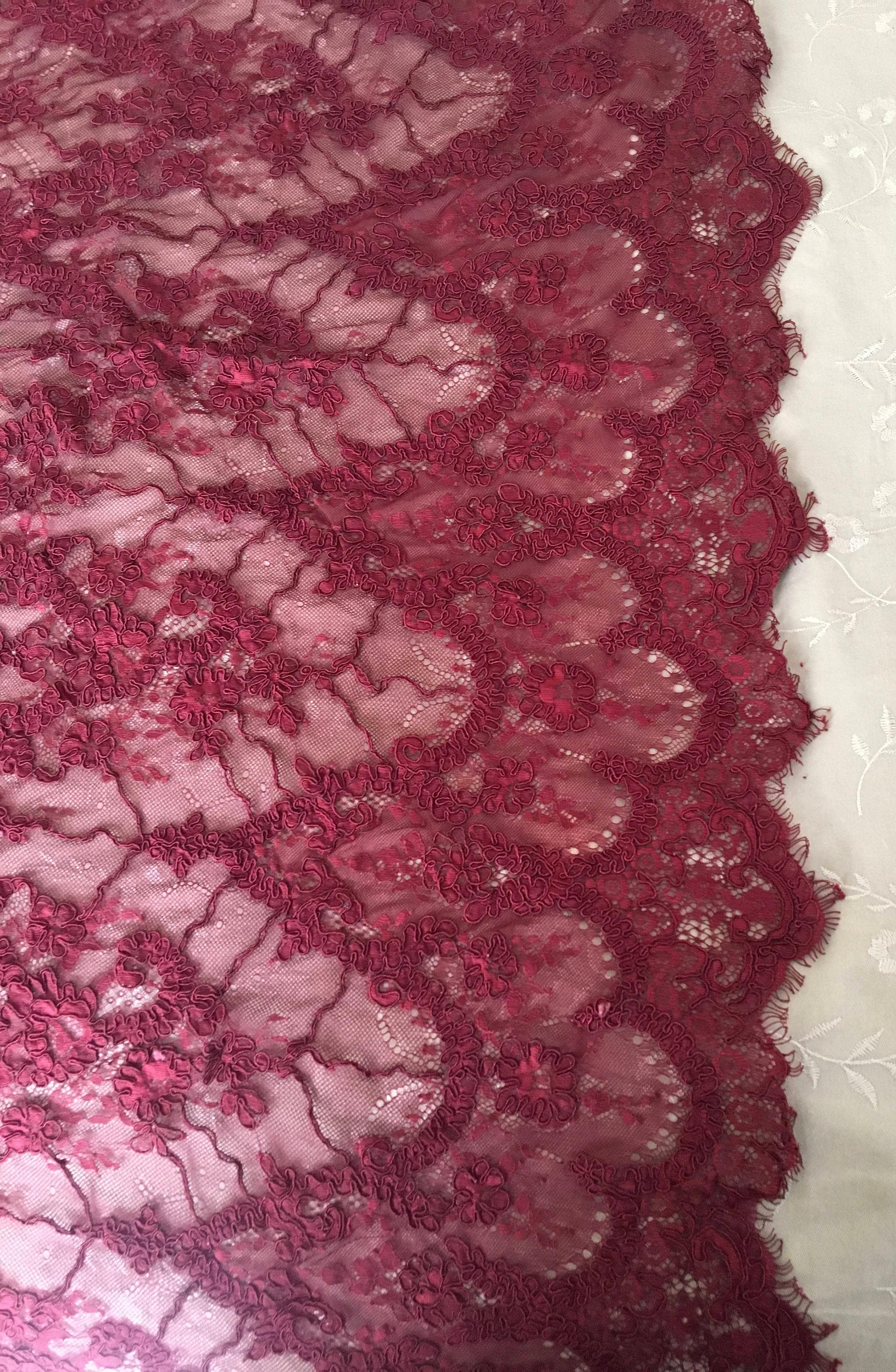SALE Ox Blood Lace by the Yard Designer Lace by the Yard | Etsy
