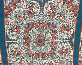 Border Mosaic Rayon Fabric by the Yard, Rayon Crepe Fabric Yardage, Mixed Print Fabric by the Yard, Yardage