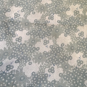 Blue Gray Cotton Fabric by the Yard, Cotton Voile Fabric, Cotton Yardage, Yardage