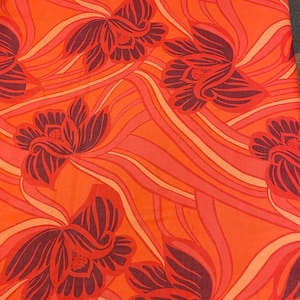 Bold Cotton Print Fabric by the Yard, Sheer Cotton Voile by the Yard, Thin Adorable Apparel Cotton, Deadstock Remnant Cotton Fabric