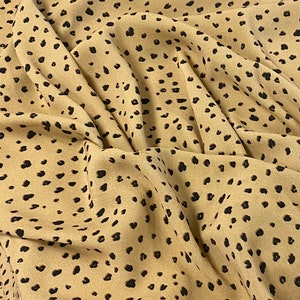 Tan Pebbles Rayon Fabric, Printed Rayon, Rayon by the Yard, Fabric Yardage, Wide goods