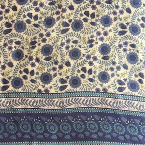 Sheer Border Print Fabric, Poly Border Print by the Yard, Fabric by the Yard, Border Fabric Yardage