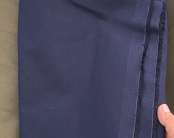 Dark Navy Cotton Twill Fabric, Dark Blue Twill Cotton Apparel Fabric by the Yard