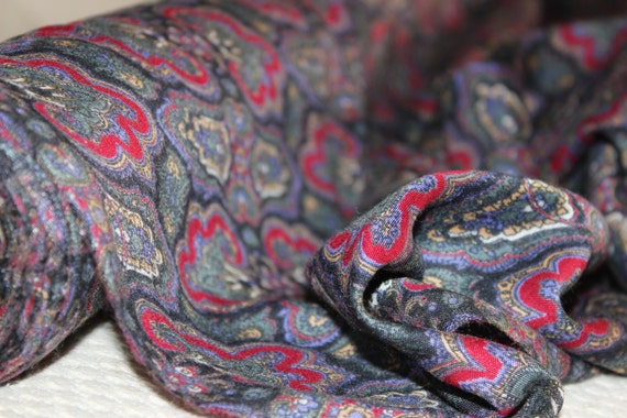 Rayon Challis Paisley Fabric by the Yard Fabric by the Yard - Etsy