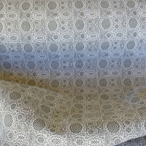 Gray Print Cotton Cambric Fabric by the Yard, Cotton by the Yard, Cotton Yardage, Yardage