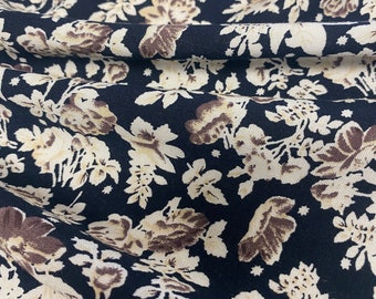 2 Yards Floral Rayon Fabric, Floral Rayon, Remnant Rayon by the Yard, Fabric Yardage, Wide goods, Remnant Fabric