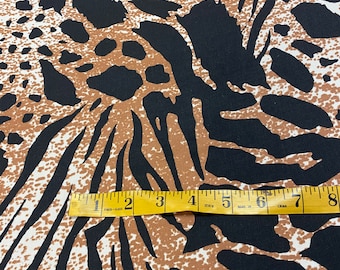 Animal Print Rayon Fabric: Boho Apparel Sewing, 56" Wide