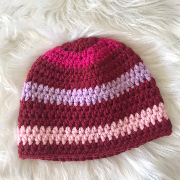 Kindermütze My Boshi Wintermütze Beanie rosa/rot/lila  UNISEX Gr. S