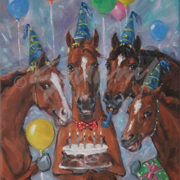 Happy Birthday Card - "The Birthday Party" by Celeste Susany