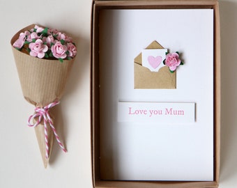 Regalo en caja para el Día de la Madre / Regalo hecho a mano para el Día de la Madre