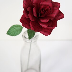I Love You Paper Rose: Handmade Romantic Gift image 3