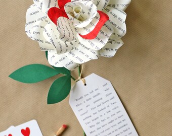 Alice in Wonderland Paper Rose