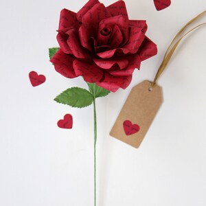 I Love You Paper Rose: Handmade Romantic Gift image 7