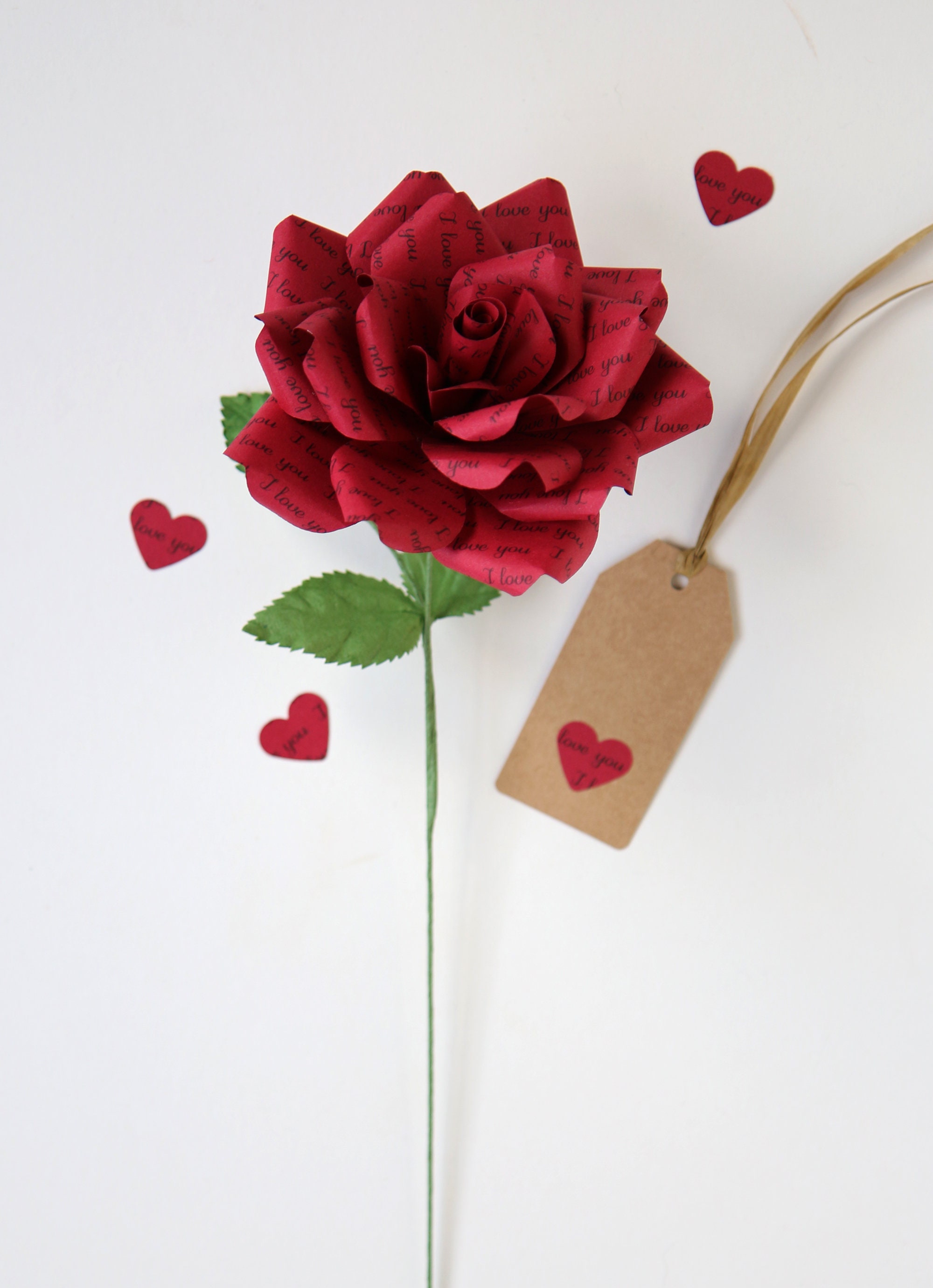 Paper Rose Wedding Anniversary or Romantic Gift With the Etsy UK