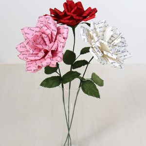 I Love You Paper Rose: Handmade Romantic Gift image 8