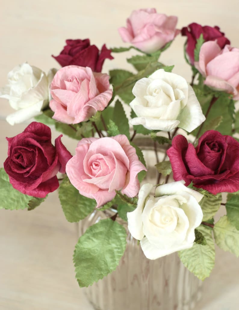 First Wedding Anniversary Gift Paper Anniversary Flower Etsy