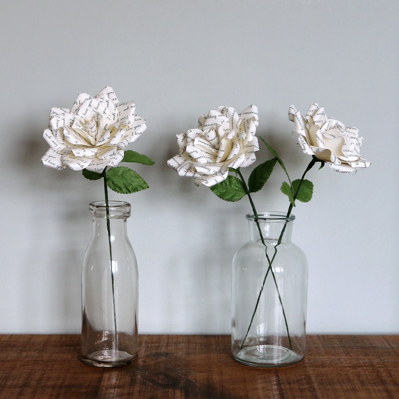 2nd Cotton Anniversary Gift Cotton Paper Rose for Second Etsy UK