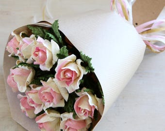 Paper Roses | Handmade Paper Anniversary, Wedding, Home Decoration or Gift
